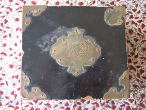 card box ... beautiful metal detail, needing tlc !!!