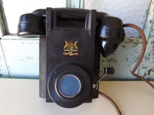 wall telephone ...  with a crank !!!