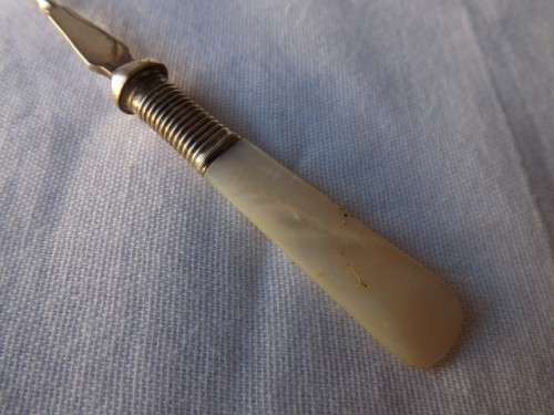 pickle fork ... with a mother of pearl handle !!!