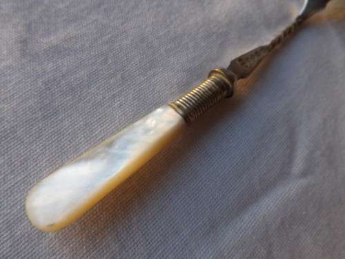 pickle fork ... with a mother of pearl handle !!!