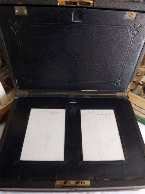stunning lap desk / writing slope ... used by the commanding officer of the HMS Sunburst !!!