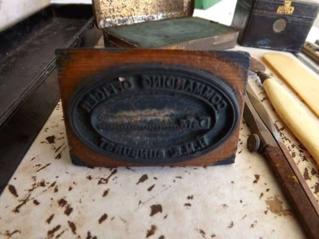 stunning lap desk / writing slope ... used by the commanding officer of the HMS Sunburst !!!
