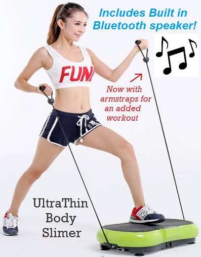 UltraThin Vibration Powerplate with armstraps and built in Bluetooth speaker!
