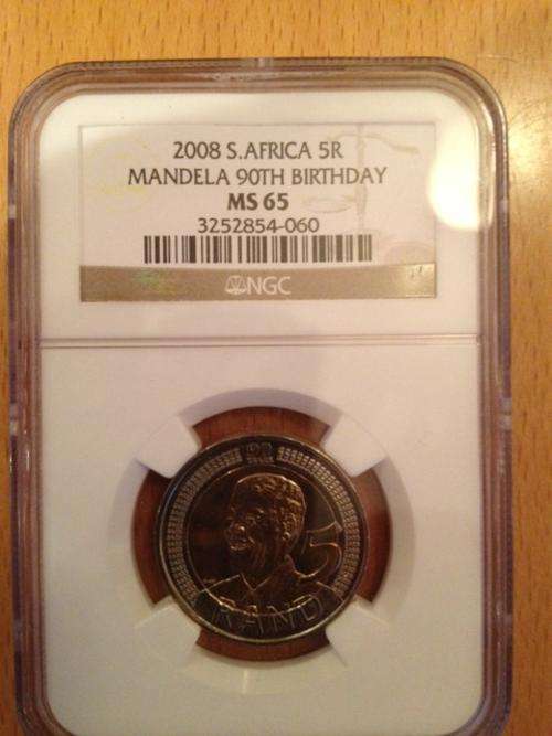 MS 65 2008 Mandela Birthday R5 (x6) - price per coin