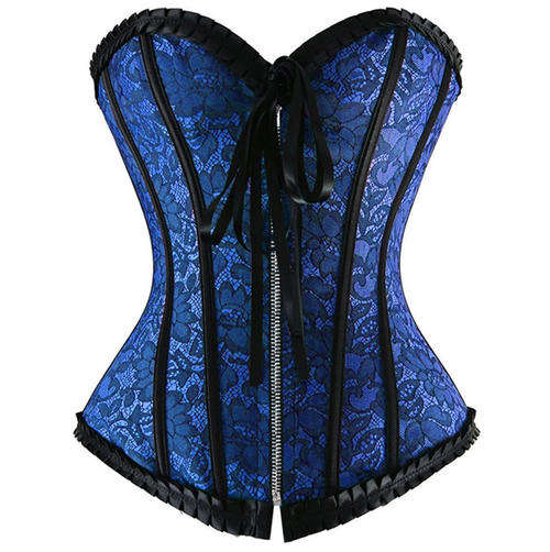 Burlesque Jacquard Zipper Corset         S,M,XL,2XL