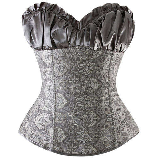Gray Renaissance Corset Top   S,M,L,XL,2XL,3XL,4XL,5XL,6XL