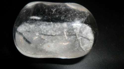 Large Clear quartz tumbeled stone. Storm crystal powerfull healer and repells negativity