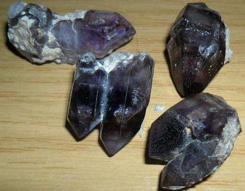 4 PIECES OF STUNNING BRANDENBERG AMETHYST CRYSTALS