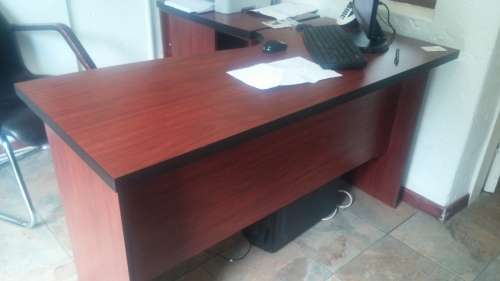 Neat desk with credenza