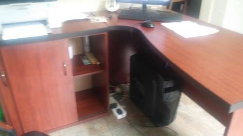 Neat desk with credenza