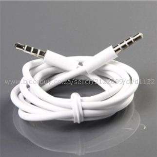 3.5mm to 3.5mm Jack Audio Cable (+-1M White)(In Stock)