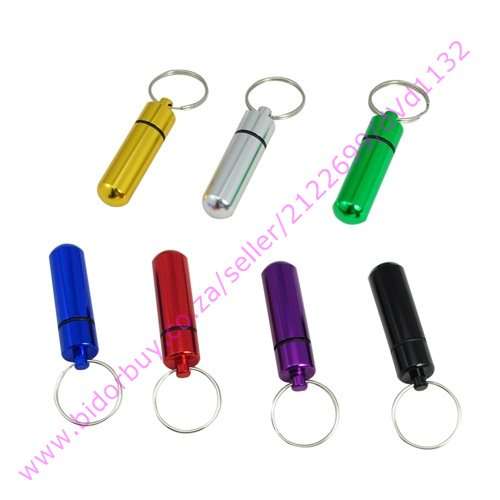 Mini Aluminium Alloy Pill Box / Bison Tubes (Random colour)