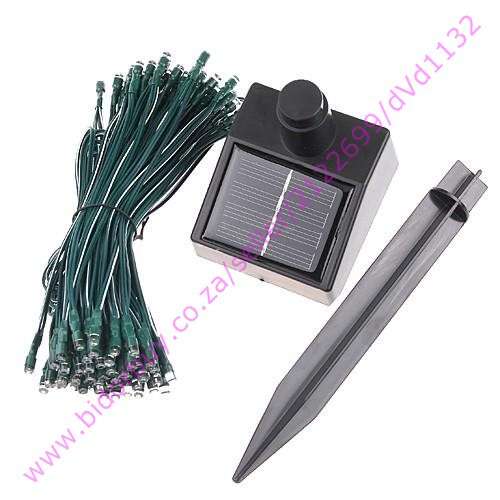 White LED solar power string fairy lights (2 mode 100 LED 17m)