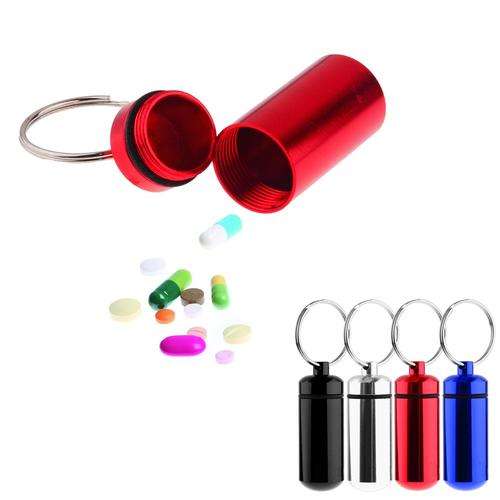 Mini Aluminium Alloy Pill Box / Bison Tubes (Random colour)