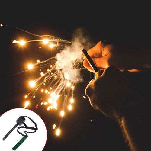 Magnesium Rod + Metal Blade Flint Kit (Survival Fire Starter) (In Stock)