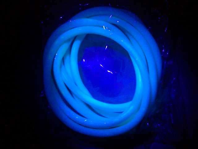 Thick white arm bands (6 pack, shines under UV light)