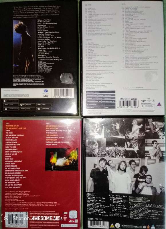 6DVD concerts +bonus CDs: Elton John, Queen, David Bowie, Billy Joel, Tina Turner, Maroon 5