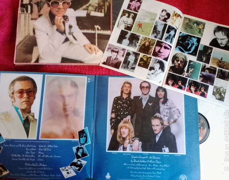 3 LPs ELTON JOHN: Captain Fantastic / Greatest Hits / Honky Chateau