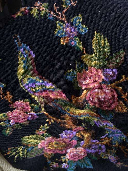 HAND EMBROIDERED FRENCH TAPESTRY