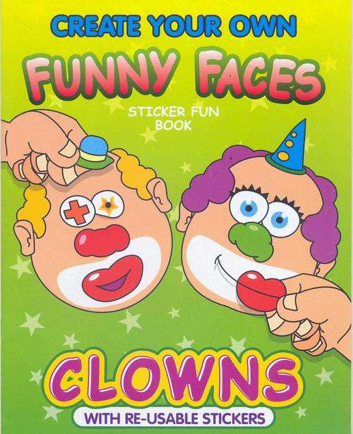 Funny Faces Sticker Book - Clown