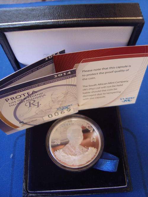 2014 Protea Silver Proof Coin !!! Sealed As Per S A Mint !!! Life Of A Legend *** Nelson Mandela ***