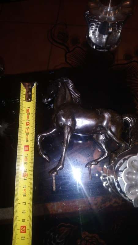 spelter horse pair