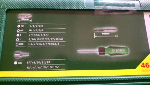 BOSCH 46 PIECE SCEWDRIVER SET