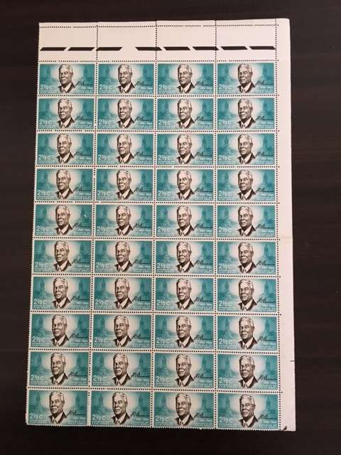 1966 2.5c Verwoerd Commemoration block of 4 x 10 MNH