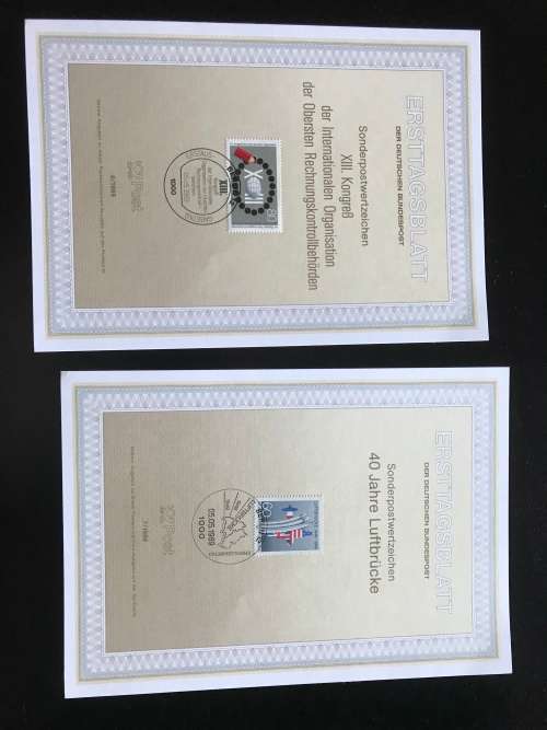 11 First day pages of Germany