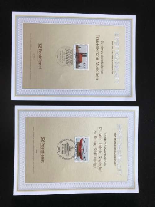 11 First day pages of Germany