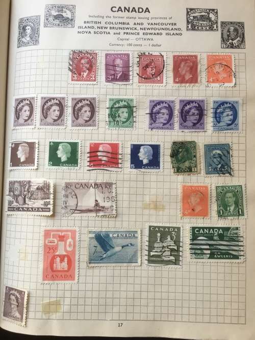 Old Stanley Gibons Swift sure album with approx 1500 stamps