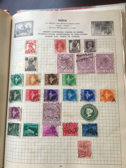 Old Stanley Gibons Swift sure album with approx 1500 stamps