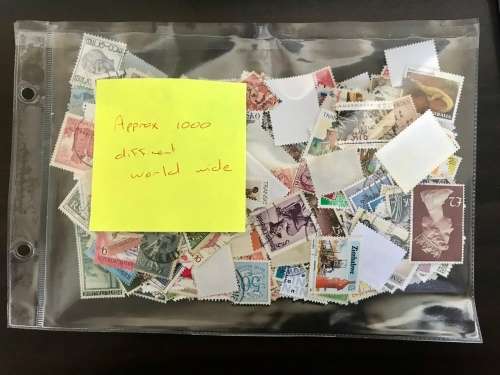 Approx 1000 different used stamps