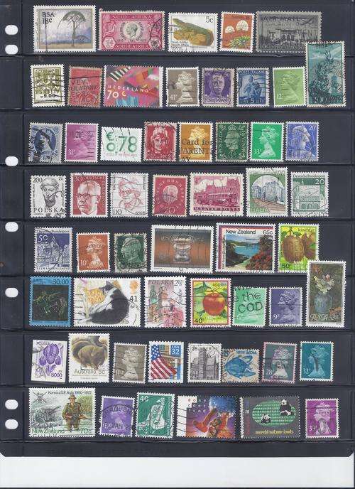 1000 used worldwide stamps - All different