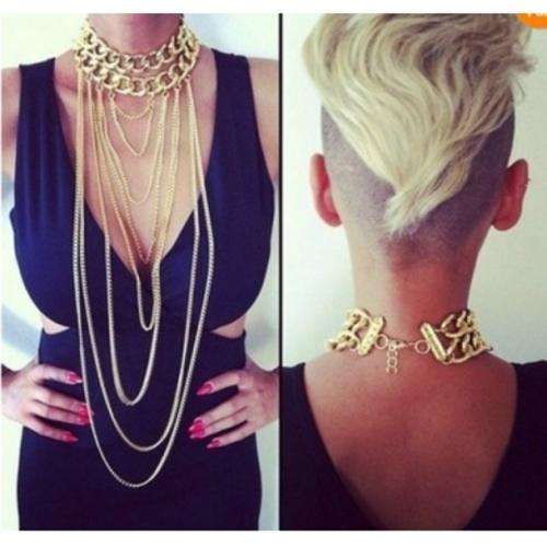 Fashion Tassel Gold Metal Body Chain