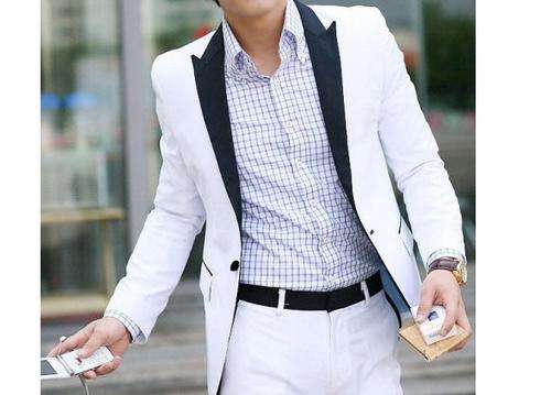 2016 Trends Men Casual Slim fit One Button Suit Pop Blazer Coat Jacket
