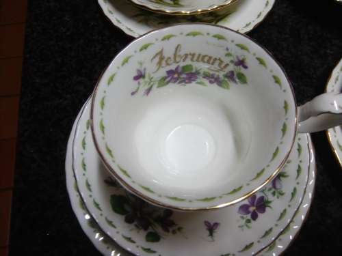Royal Albert Flower of the Month February Trio