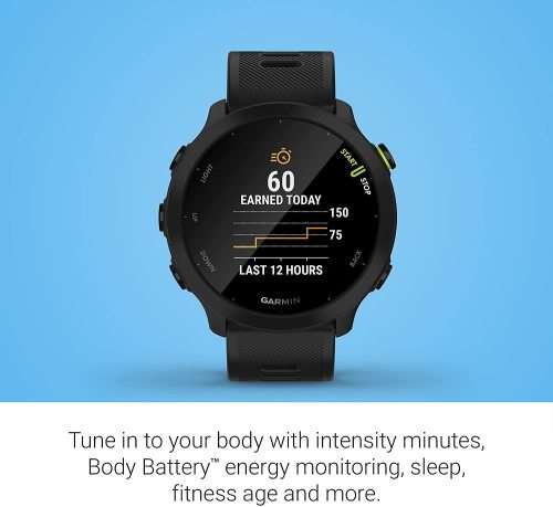 Garmin Forerunner 55 - Running smartwatch with GPS, Cardio, Training plans included