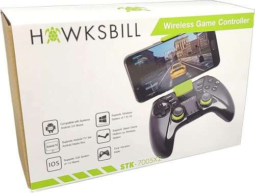 Hawksbill Wireless Gamepad Controller for iOS iPhone and Android - Bluetooth with L3 + R3 Buttons