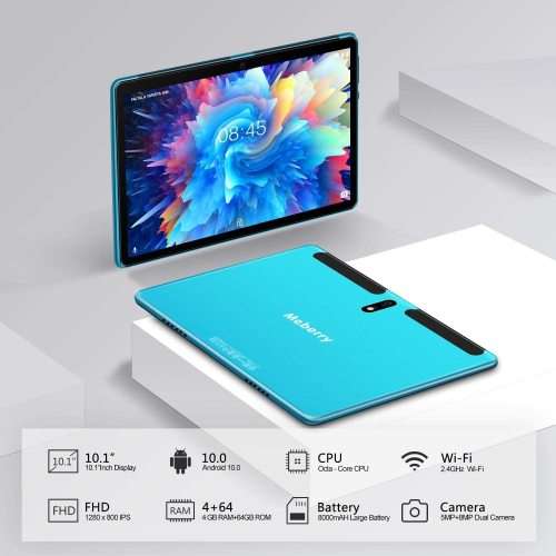MEBERRY 10 Inch Tablet Octa-Core 1.6 GHz Tablet, 4GB + 64GB Adroid 10 Pro Tablet PC