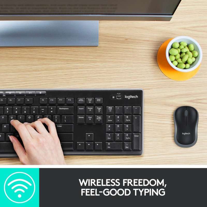 Logitech MK270 Wireless Keyboard and Mouse Combo - Black