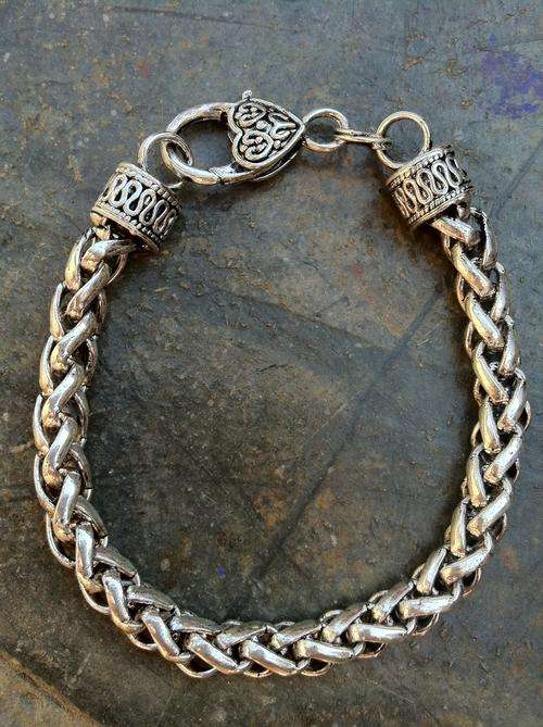 7 mm STUNNING TIBETAN SILVER LOBSTER CLASP BRACELET
