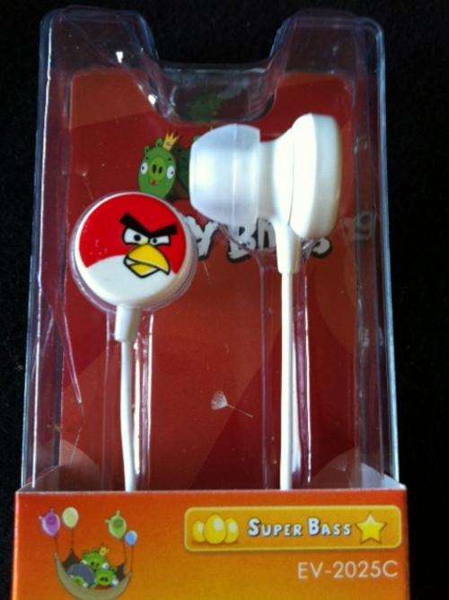 RED ANGRY BIRD SOFT PLUG EARPHONES AWESOME GIFT