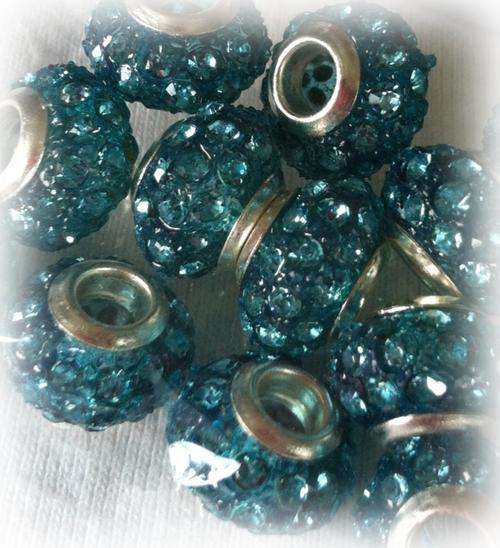 1pcs TERQUOISE BEAD TERQUOISE RHINESTONE Bead charm Fit Pardora