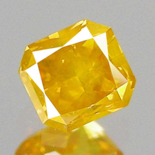 0.33cts-Radiant Fancy Vivid Canary Yellow Natural Loose Diamond