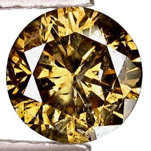 0.96 ct~WORLD RARE TOP RICH FIRE 100%NATURAL FANCY GOLDEN BROWN DIAMOND
