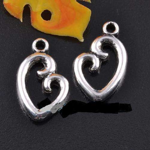Tibetan Silver Heart Charms