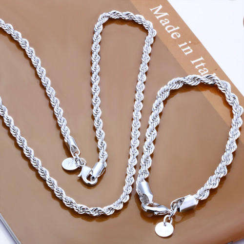 LAST SET IN STOCK!! SILVER NECKLACE+BRACELET FASHION JEWELRY SET