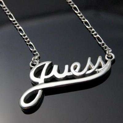 LOW SHIPPING!IN STOCK!!!STERLING SILVER ELECTROPLATED GUESS NECLACE