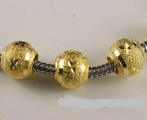 GOLD STARDUST  BEADS Fit Pardora
